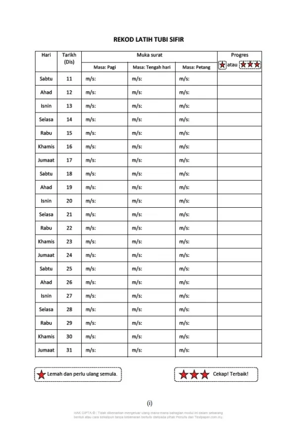 Soalan Latihan Sifir Darab dan Bahagi Cuti Sekolah Tahun 2-6