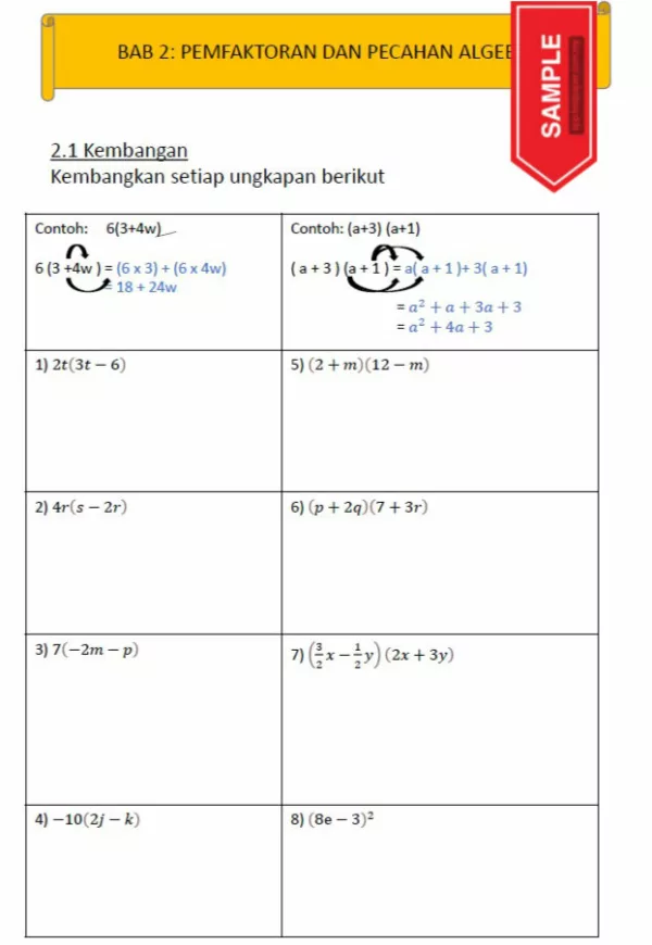 Soalan Latihan Matematik 13 Bab Tingkatan 2 KSSM