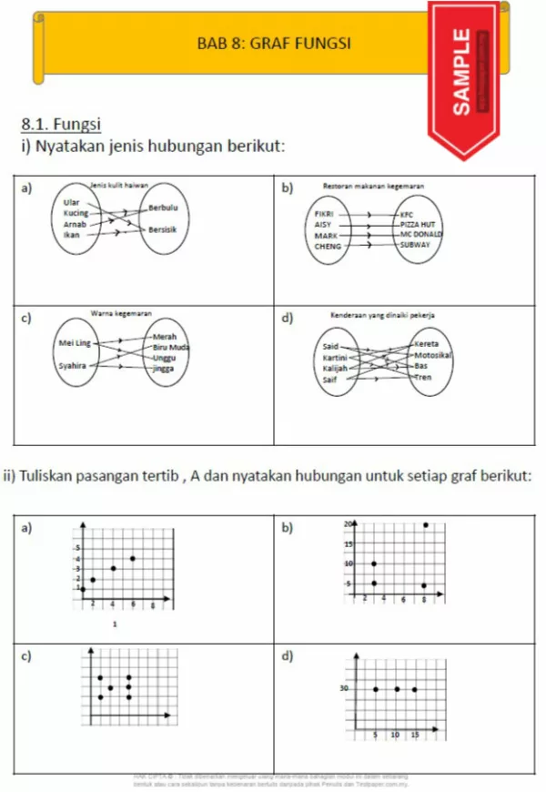 Soalan Latihan Matematik 13 Bab Tingkatan 2 KSSM