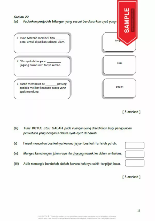 Soalan Ujian PBD BM Tahun 5