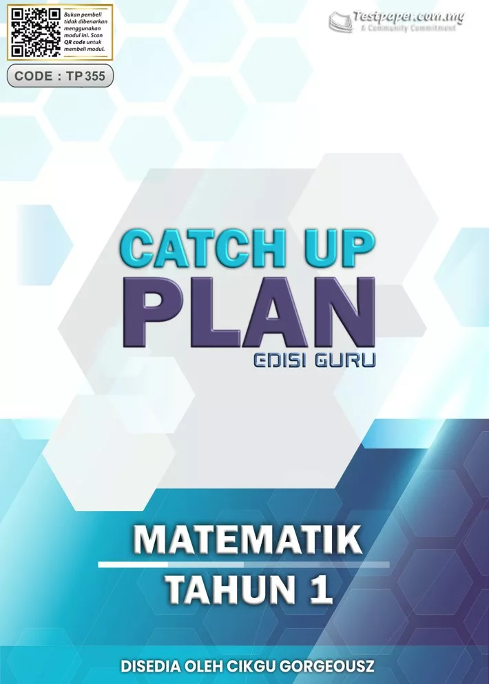 Download Bahan Catch Up Plan Matematik Tahun 1 Edisi Guru yang Awesome