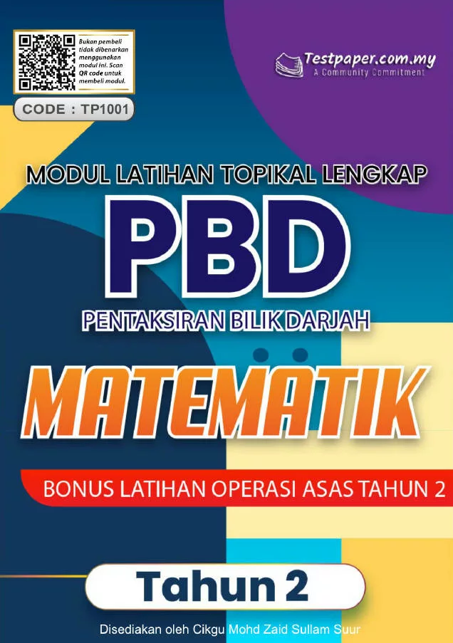 Soalan Latihan Matematik PBD Tahun 2