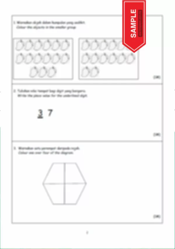 Soalan Ujian Sumatif Matematik Tahun 1 2023 DLP