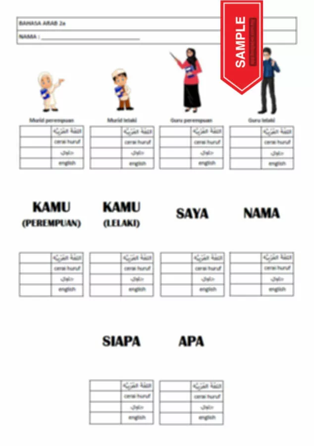 Soalan Latihan Mufradat Bahasa Arab PDF