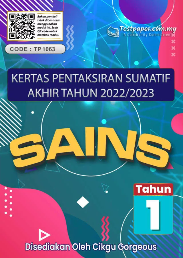 Ujian Akhir Tahun Sains Tahun 1 2023 Sumatif