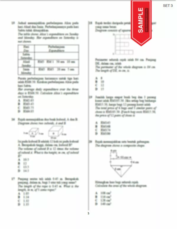 Soalan PKSK Matematik KBAT