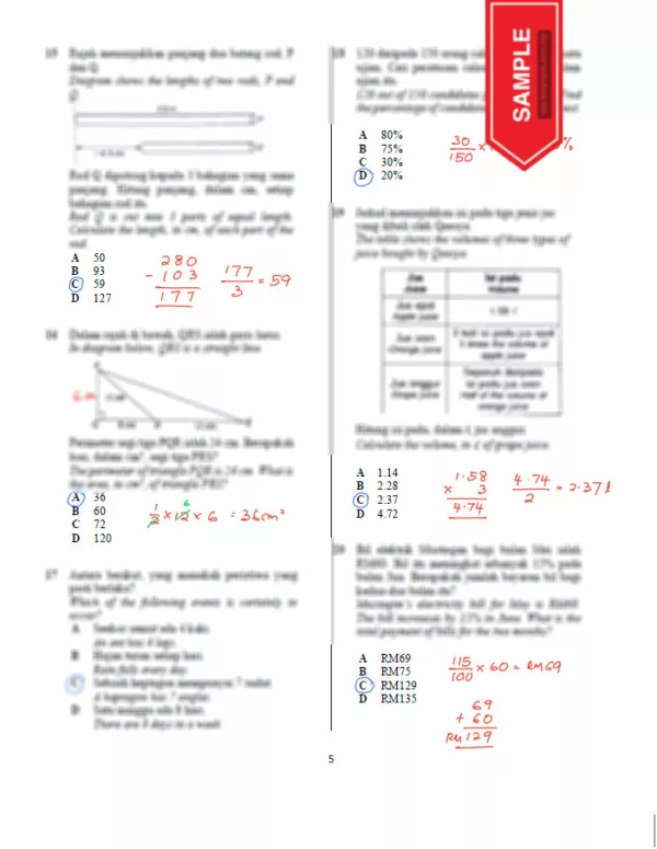 Soalan PKSK Matematik KBAT