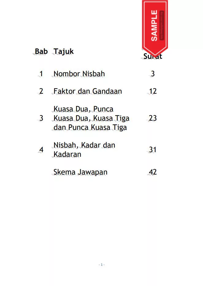 Soalan Latihan Matematik Bab 1-4 Tingkatan 1