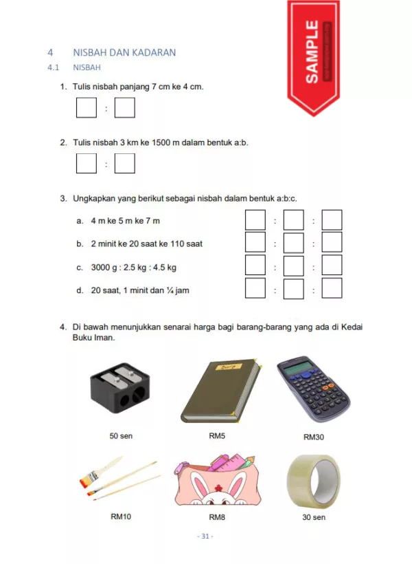 Soalan Latihan Matematik Bab 1-4 Tingkatan 1