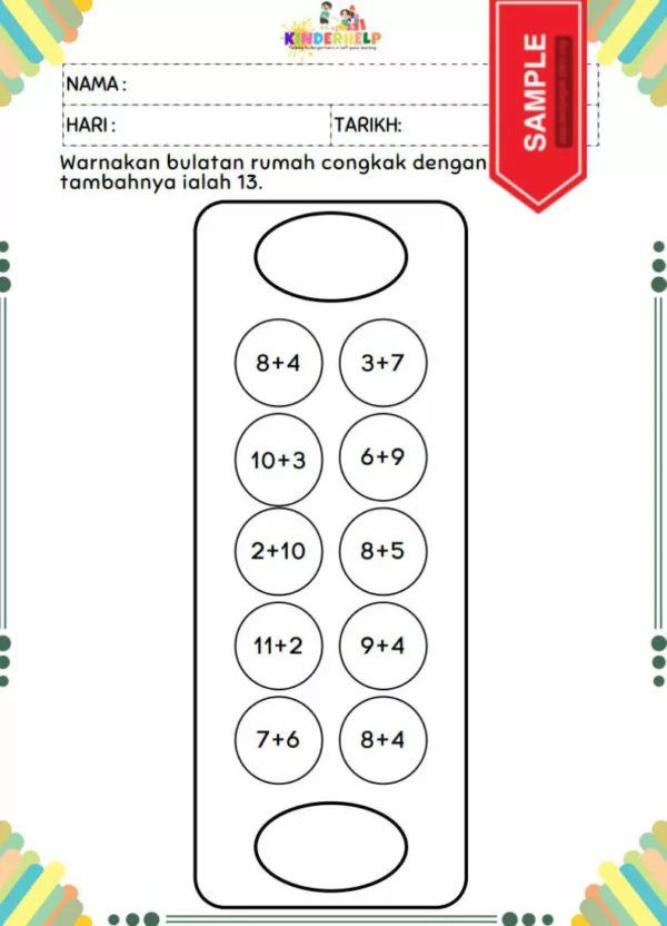 BBM Lembaran Kerja Prasekolah Tema Makanan dan Permainan Tradisional