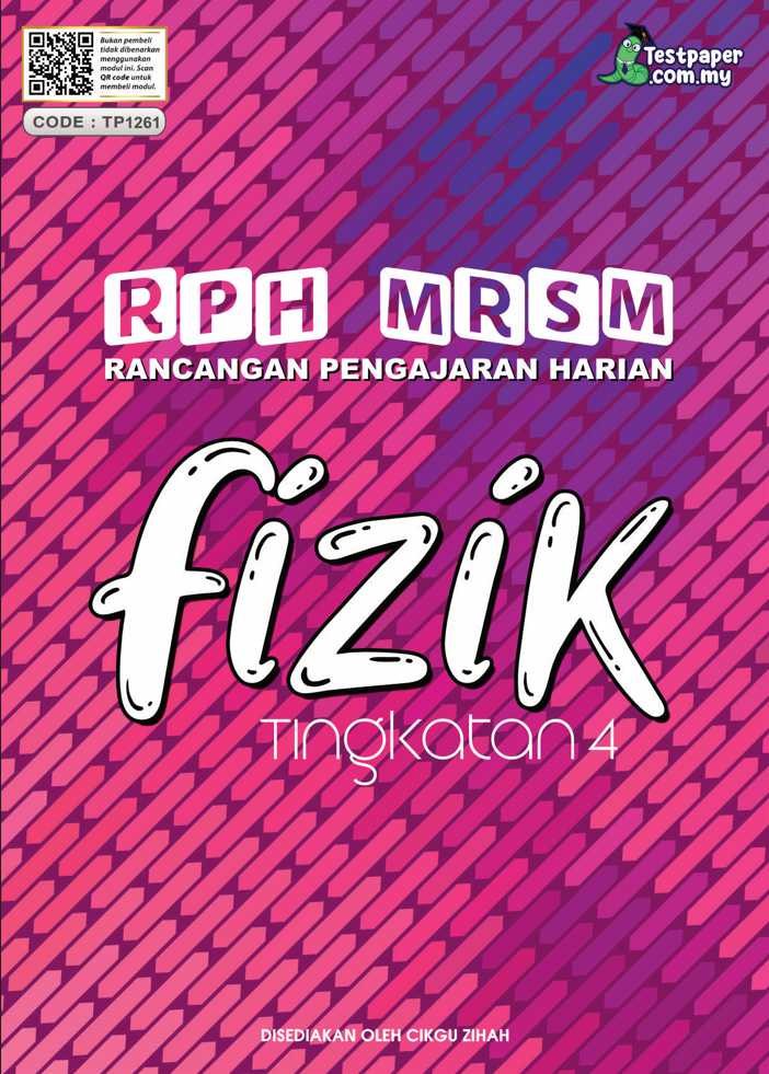 RPH Fizik Tingkatan 4 MRSM