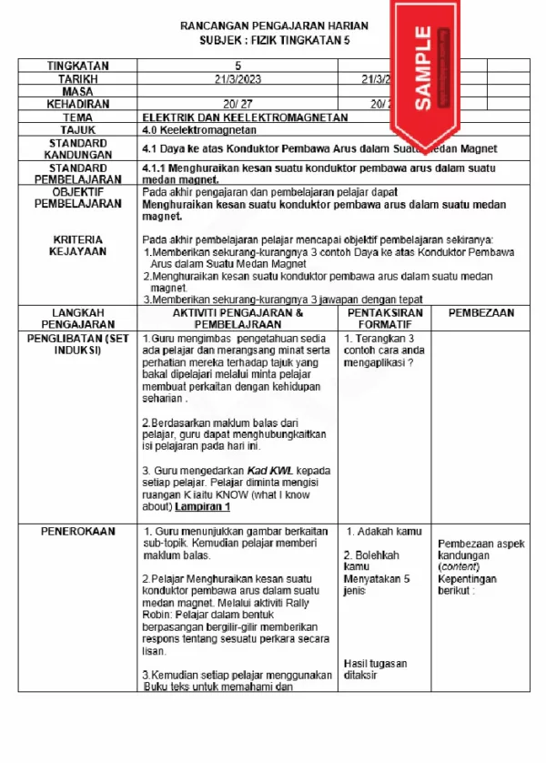 RPH Fizik Tingkatan 5 MRSM