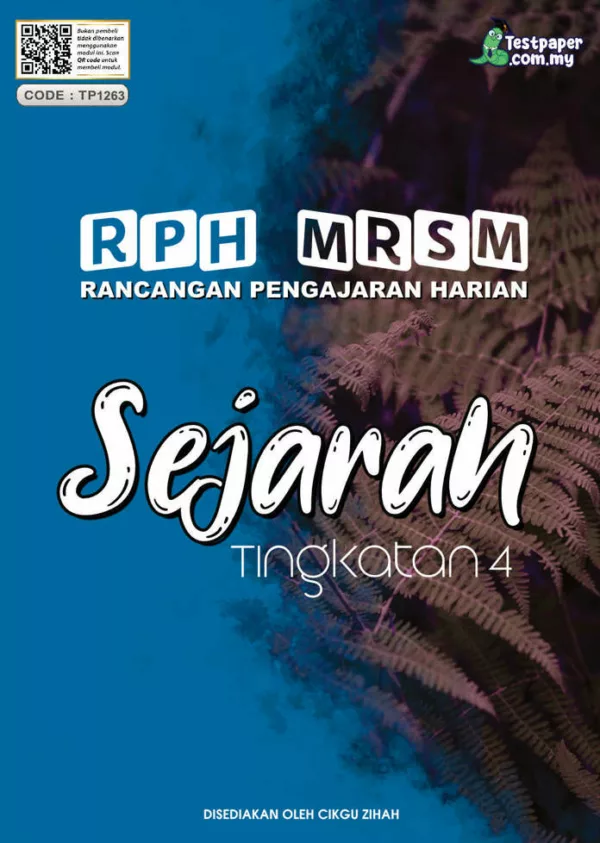 RPH Sejarah Tingkatan 4 MRSM