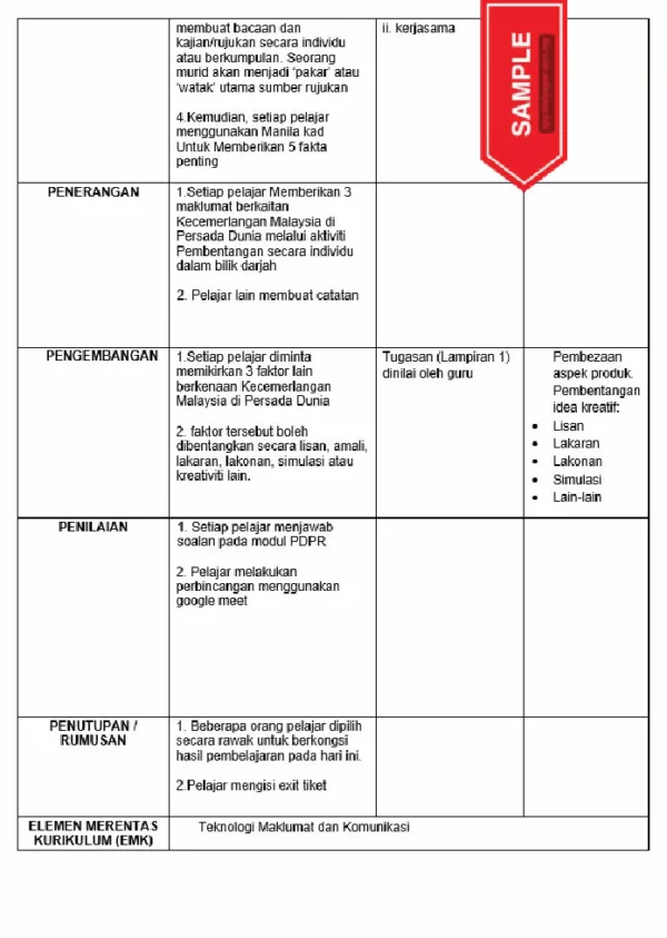 RPH Sejarah Tingkatan 5 MRSM