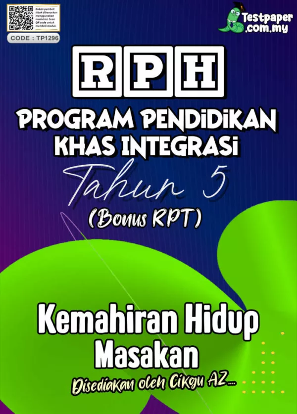 RPH dan RPT PPKI Kemahiran Hidup Masakan Tahun 5 TS25