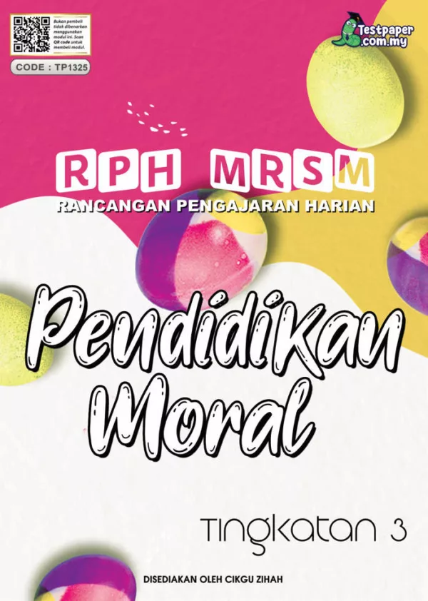 RPH Pendidikan Moral Tingkatan 3 MRSM