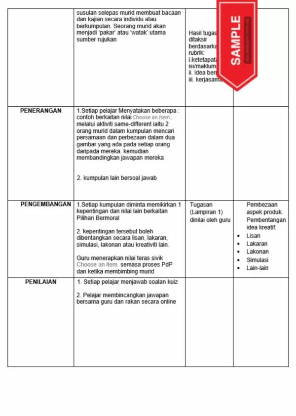 RPH Pendidikan Moral Tingkatan 3 MRSM