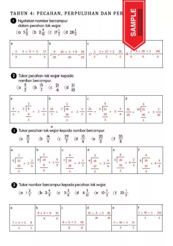 Soalan Latihan Buku Teks Matematik Tahun 4 KSSR