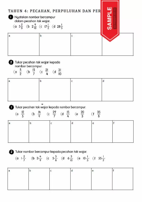 Soalan Latihan Buku Teks Matematik Tahun 4 KSSR