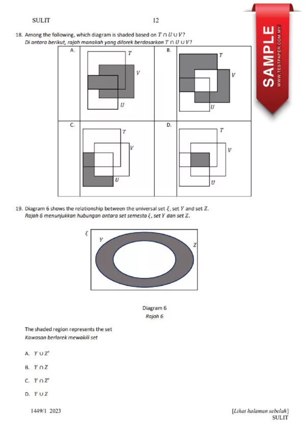 Soalan Latihan Matematik Bab 1-5 Tingkatan 4 DLP