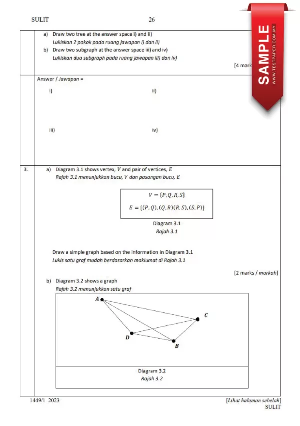 Soalan Latihan Matematik Bab 1-5 Tingkatan 4 DLP