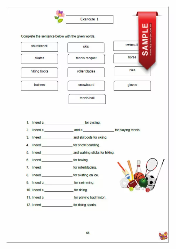 Latihan Vocabulary Bahasa Inggeris Tahun 5