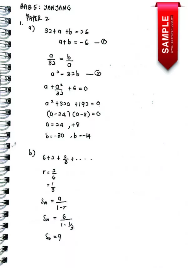 Soalan Ujian Matematik Tambahan Tingkatan 4 DLP