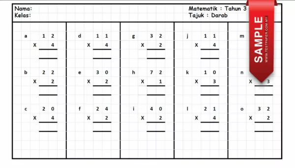 Soalan Latihan Asas Matematik Tahun 3