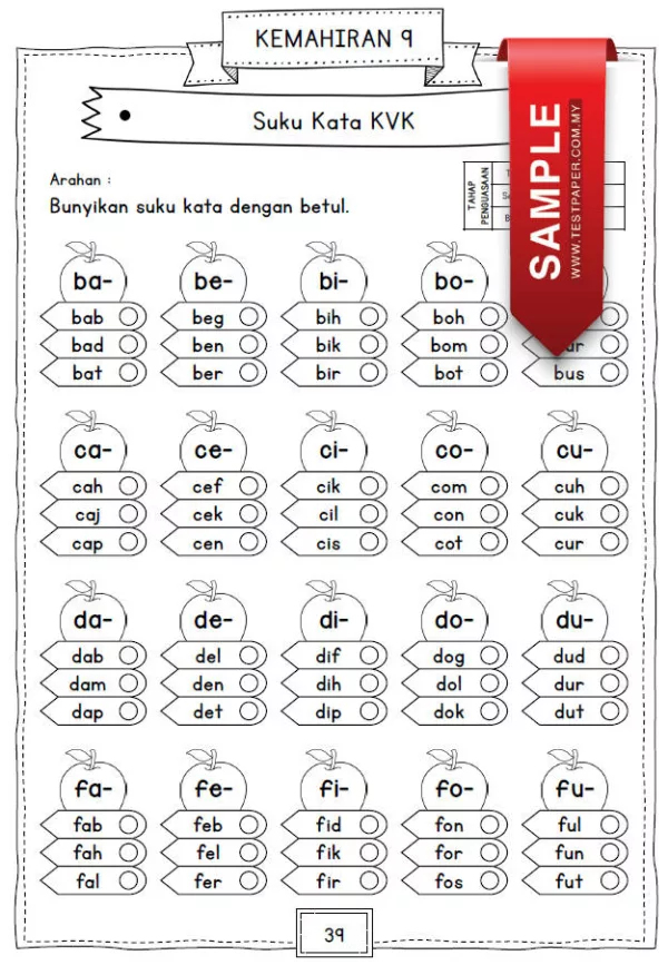 Latihan Mahir Bahasa Melayu Prasekolah dan Pemulihan