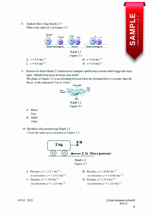 Soalan Latihan Fizik Kertas 1 Tingkatan 4 KSSM