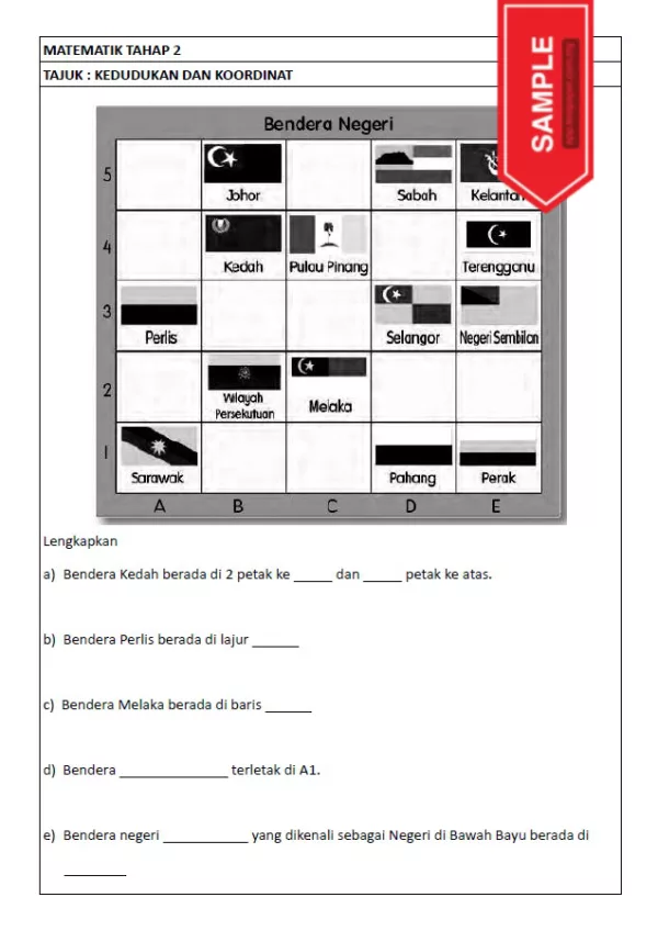 Download Soalan Latih Tubi Matematik Bab Koordinat Tahap 2 yang Sangat Interesting