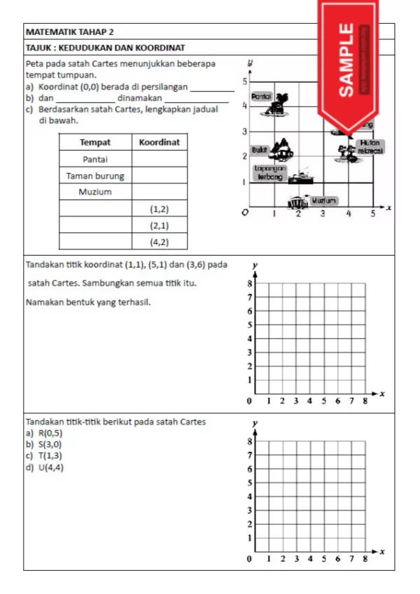 Download Soalan Latih Tubi Matematik Bab Koordinat Tahap 2 yang Sangat Interesting