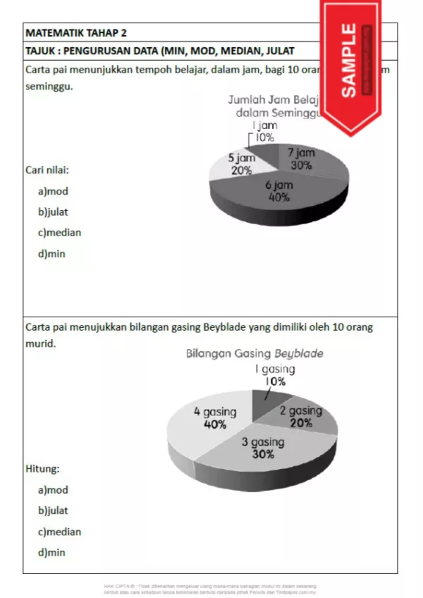 Download Soalan Latih Tubi Matematik Bab Pengurusan Data Tahap 2 yang Sangat Interesting