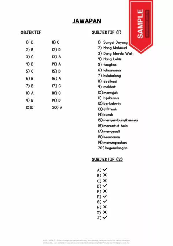 Download Soalan Latihan Topikal Sejarah Tahun 4 KSSR yang Awesome