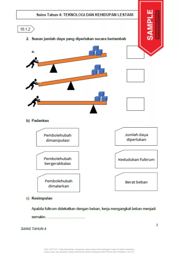 Soalan Latihan Sains Tahun 4 KSSR