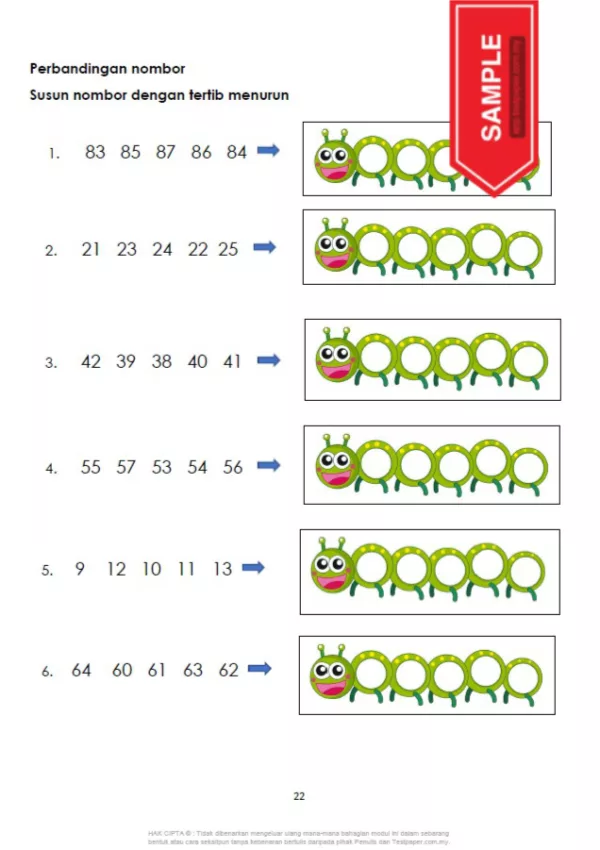 Koleksi Soalan Latihan Matematik Tahun 1 Jilid 1