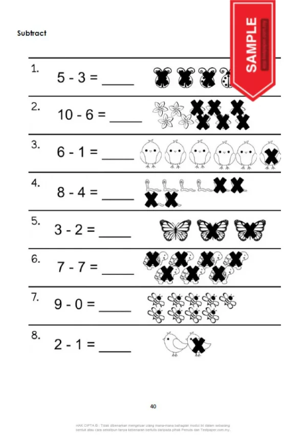 Koleksi Soalan Latihan Matematik Tahun 1 Jilid 1