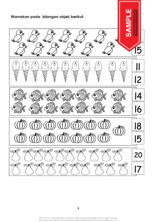 Soalan Latihan Matematik Tahun 1 Jilid 1 DLP