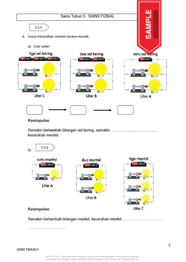 Soalan Latihan Sains Tahun 5 KSSR