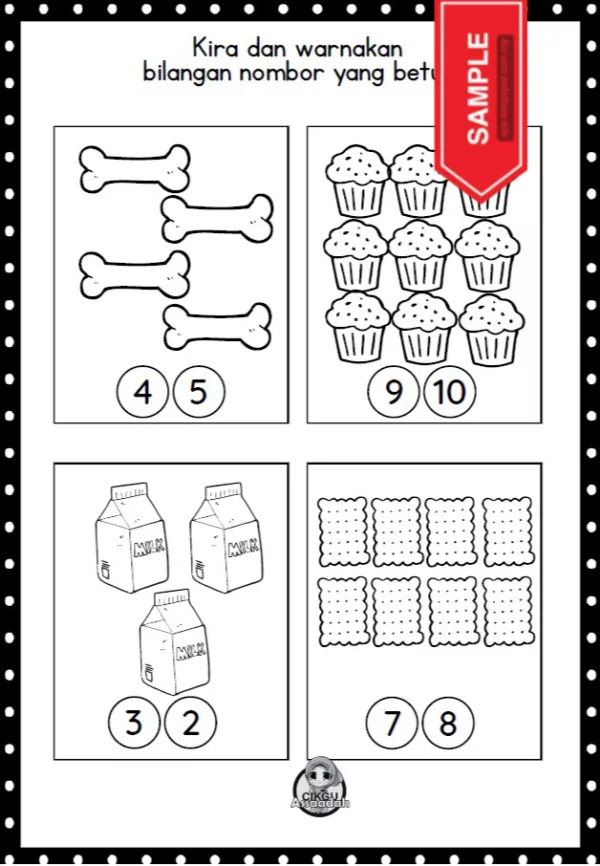 Soalan Latihan Mengira Matematik Prasekolah