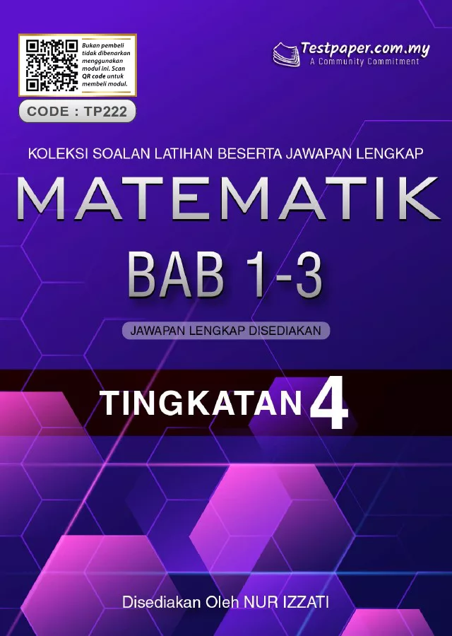 Soalan Latihan Peperiksaan Matematik Tingkatan 4 Bab 1-10