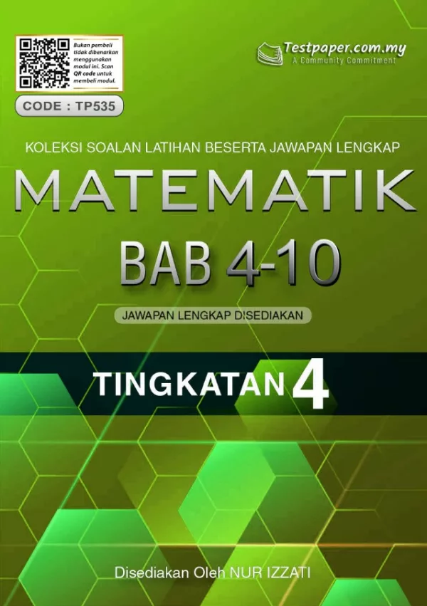 Soalan Latihan Peperiksaan Matematik Tingkatan 4 Bab 1-10