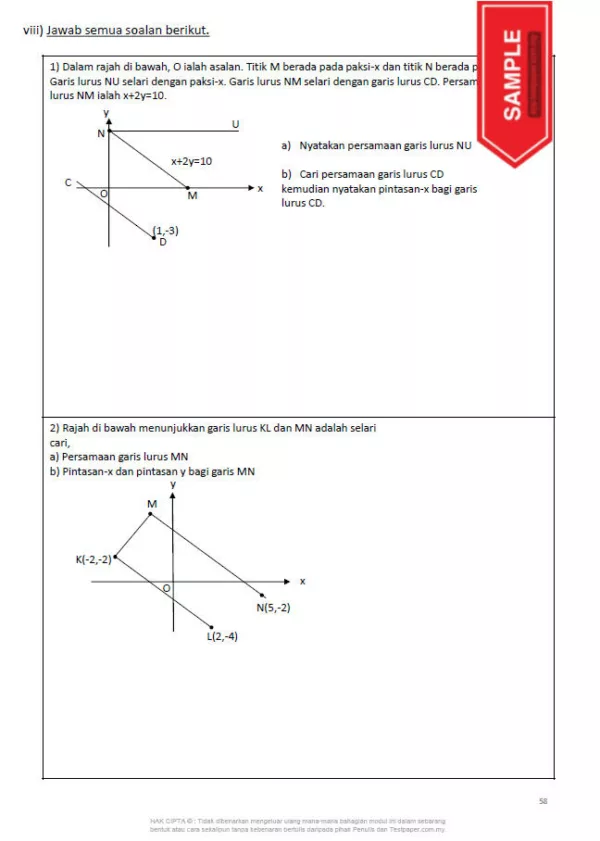 Soalan Latihan Matematik Tingkatan 3 KSSM Semua Bab