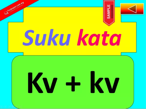 BBM Suku Kata Tayang Slide Prasekolah