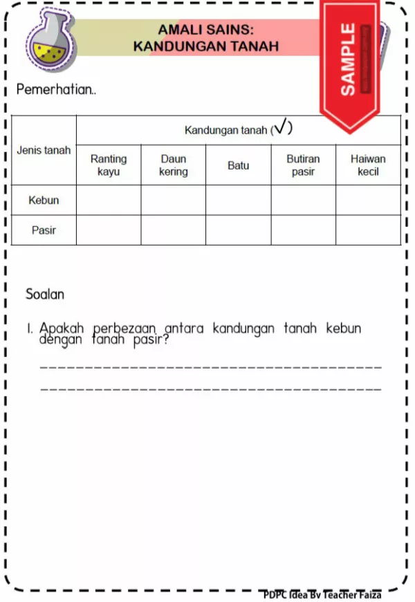 BBM Amali Sains Tahun 1