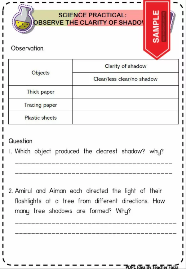 Science Practical Year 2