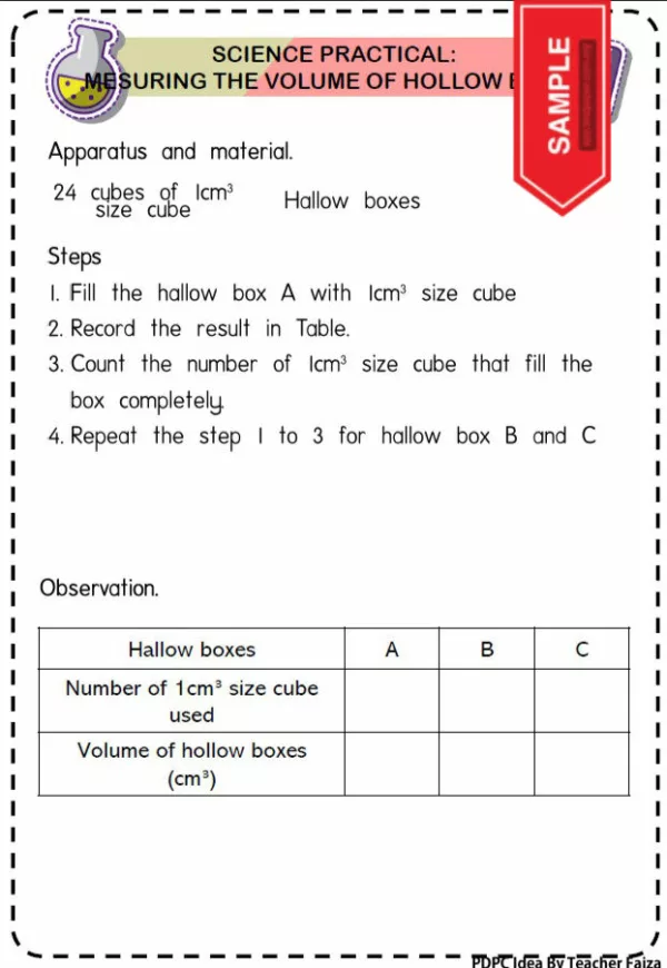 Science Practical Year 3