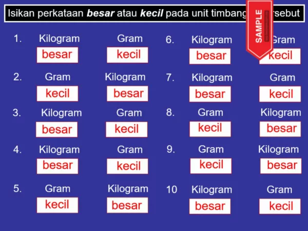 Slide Powerpoint Matematik Tahap 2 Bab Jisim