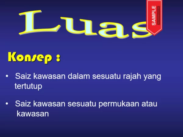 Nota Powerpoint Matematik Tahap 2 Topik Luas Rajah