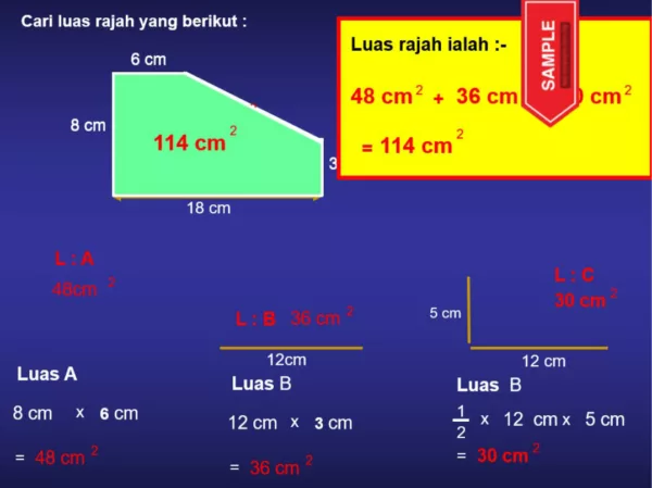 Nota Powerpoint Matematik Tahap 2 Topik Luas Rajah